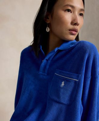 Women's Long-Sleeve Collared Polo Shirt