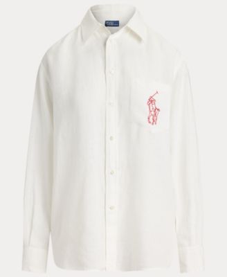 ralph lauren white collar dress shirt Polo Ralph Lauren Classic Fit Performance Oxford Shirt