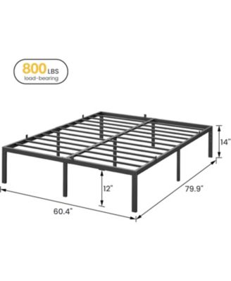 14 Inch Queen Bed Frame with Storage,Metal Platform Queen Bed Frame No Box Spring Needed Steel Slat Support Easy Assembly