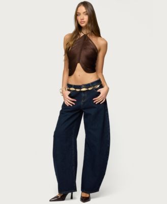 Women's Hara Fringed Crisscross Backless Top