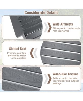 7 Pieces Patio Dining Set Outdoor HDPE Weather Resistant Table & Chairs Set