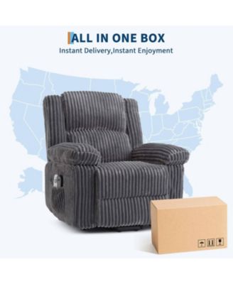 Power Lift Recliner Chair - Heat and Massage, Electric Lift Plush Recliner with Soft Padded Seat, Back Support & Armrests