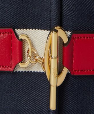 Striped Webbed Wide Belt