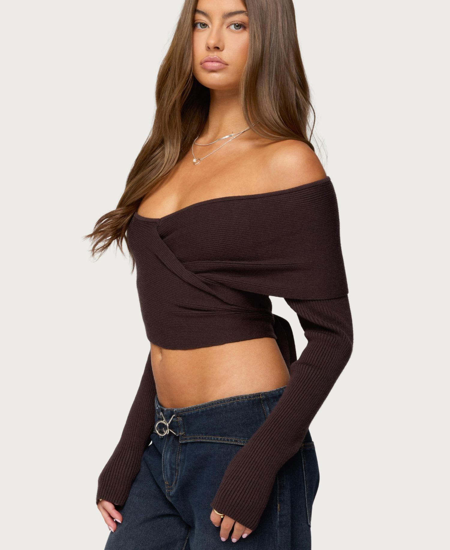Women's Paulina Off Shoulder Wrap Sweater