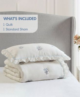 Aglaia Floral Down Alternative 2-Pc. Quilt Set, Twin/Twin XL