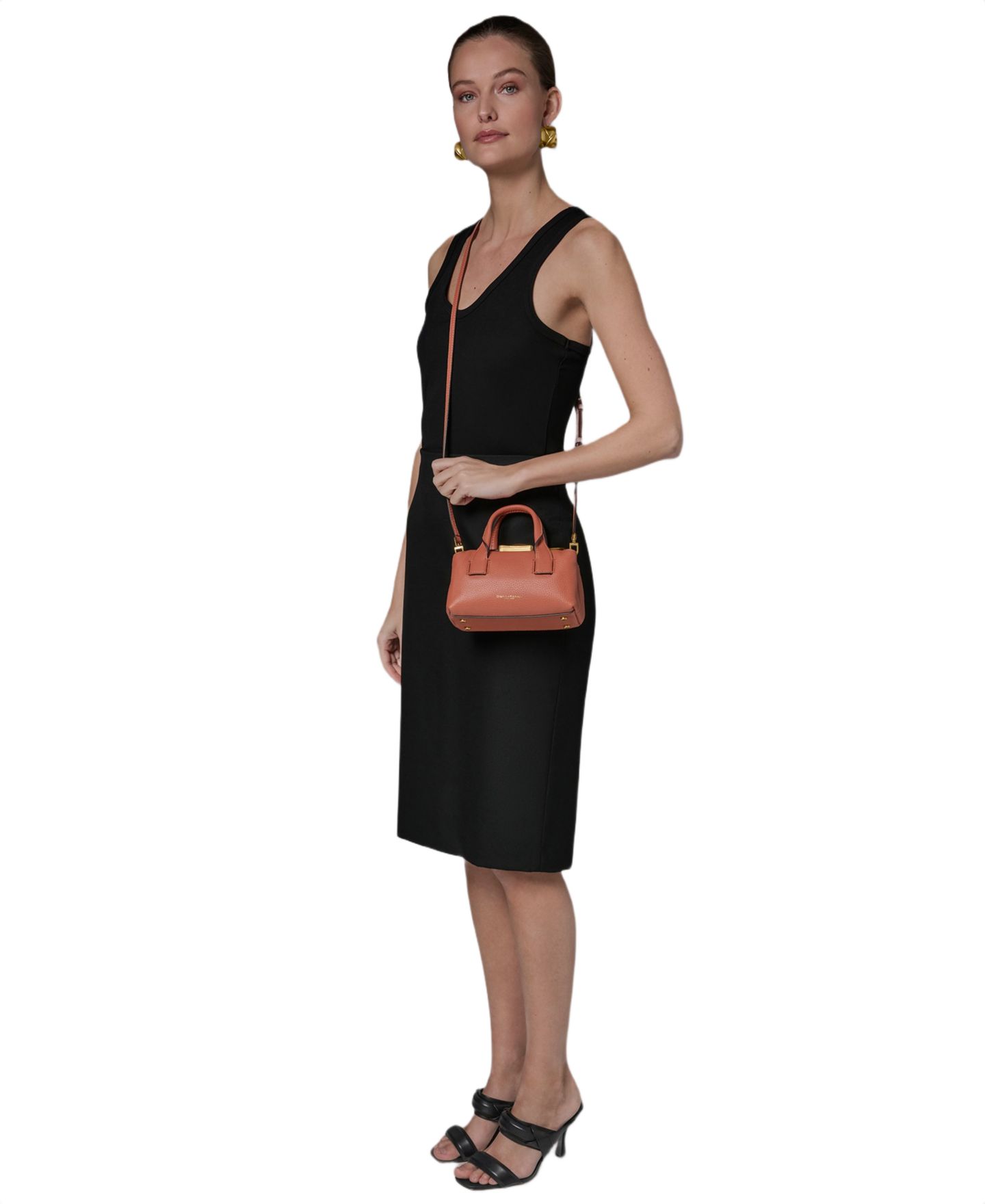 Женская сумка Donna Karan New York Amagansett Mini Satchel, цвет: Янтарный — фото 4