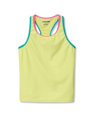 Girls Chlorine Resistant Racer Back Tankini Swim Top