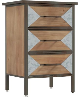 Wooden Floor 3 Drawers, Freestanding Entryway Storage Unit Console Table, Modern Organizer Cabinet for Living Room, Bedroom, Hallway, Office