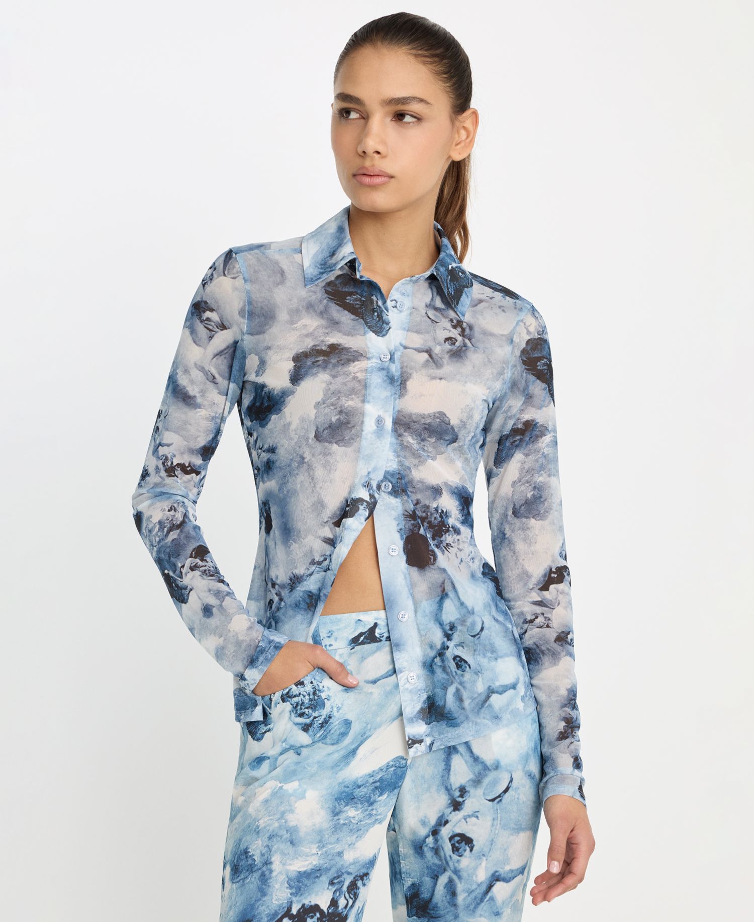 Women's Button-Up Top, Regular & Plus Size