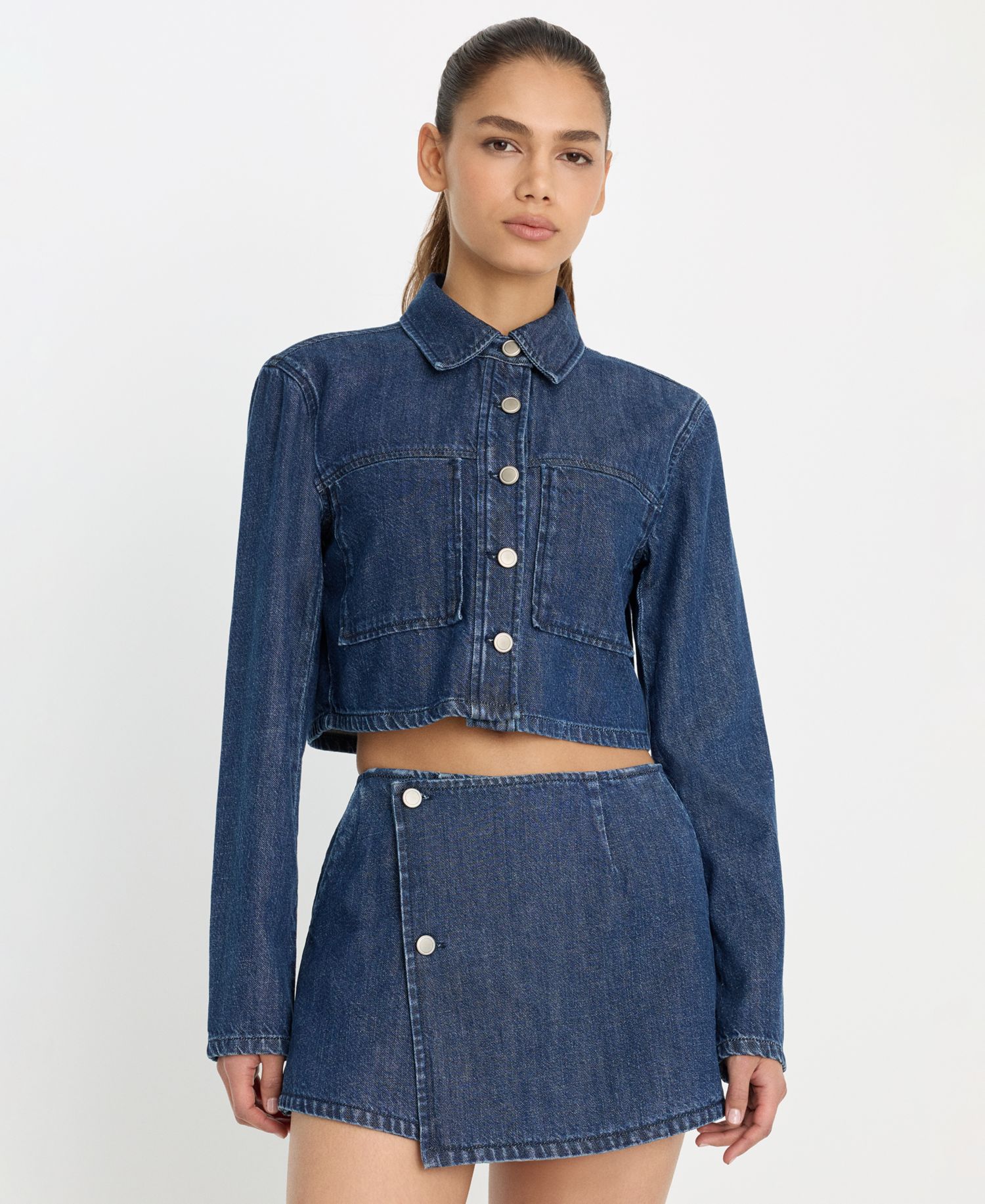 Women's Denim Cropped Jacket, Regular & Plus Size