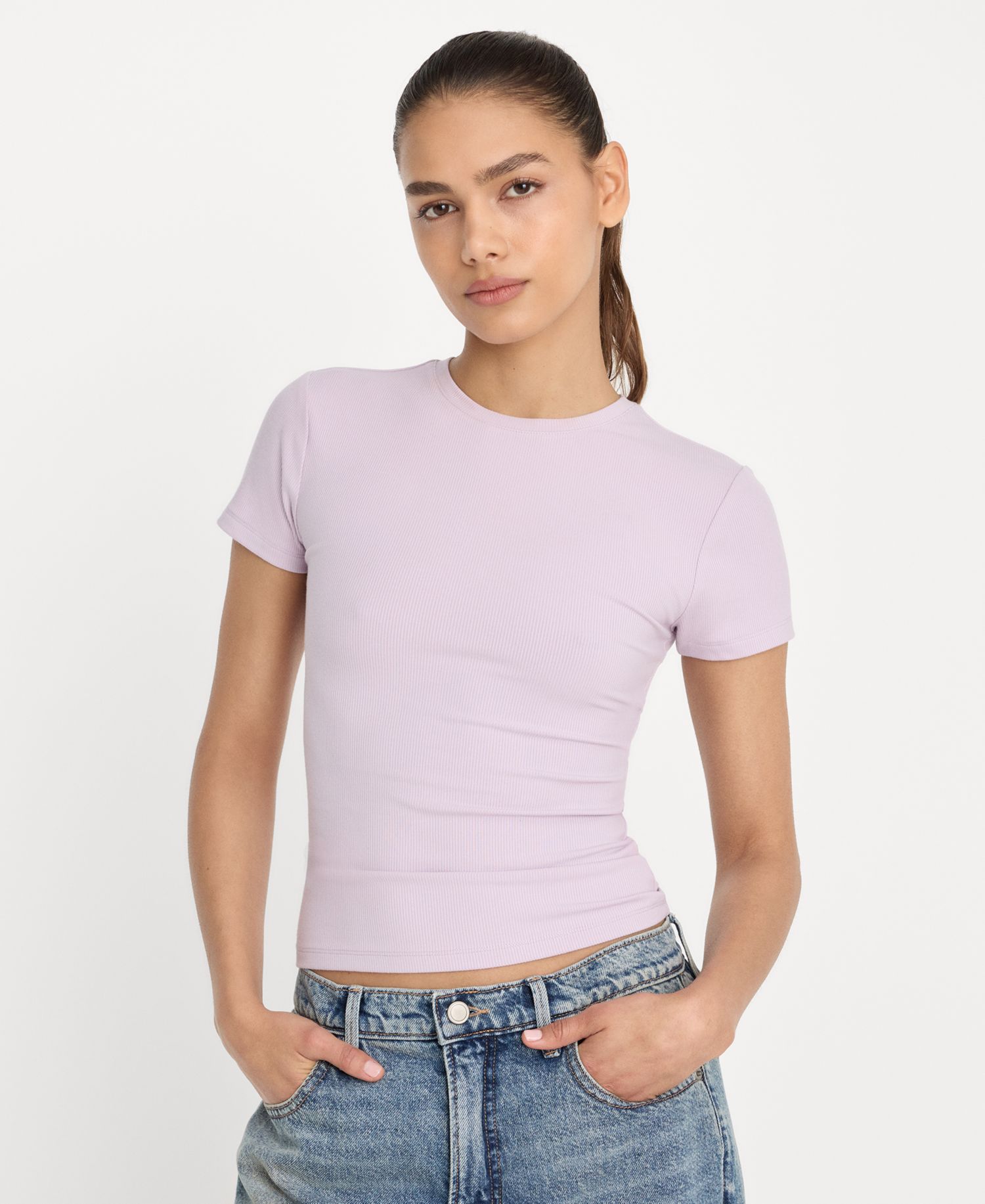Women's Super Stretch Crewneck T-Shirt, Regular & Plus Size