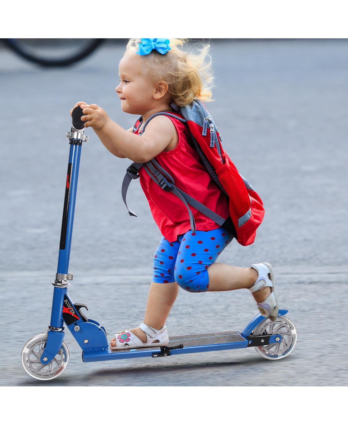 Folding Aluminum Kids Kick Scooter with Led Lights
