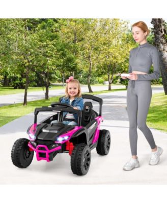 12V Kids Ride On Car UTV Electric Vehicle with LED Lights Music and Horn-Hot