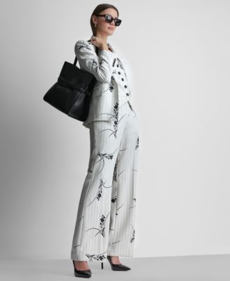 Women's Pinstripe Single-Button Blazer