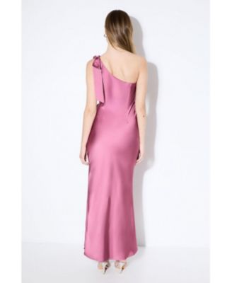 Women's Asymmetric Shoulder Bridesmaid Dress