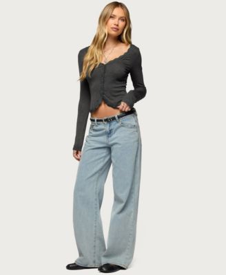 Women's Gayle Lacey Button Up Top