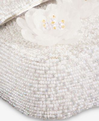 Beaded 3D Flower Shoulder Bag