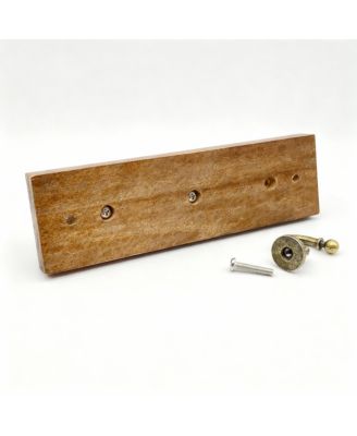 6.7" Solid Wood Key Rack with 3 Hooks for Tidy Entryways