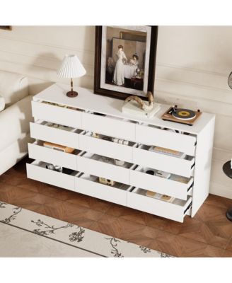 63'' 12-Drawer Bedroom Dresser with Deep Drawers