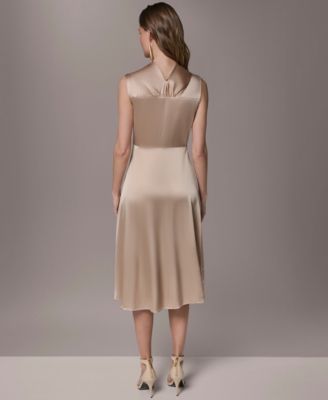 Women's Mock Neck A-Line Dress