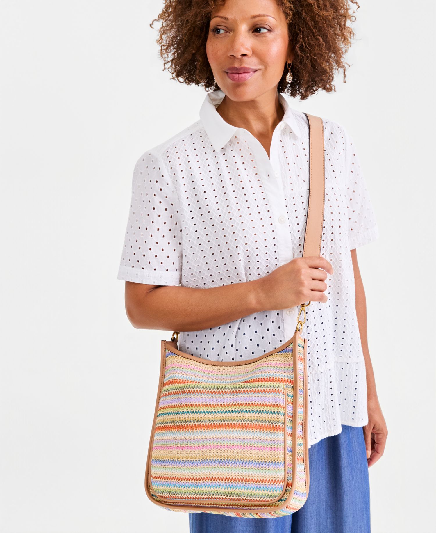 Classic Straw Dip Crossbody