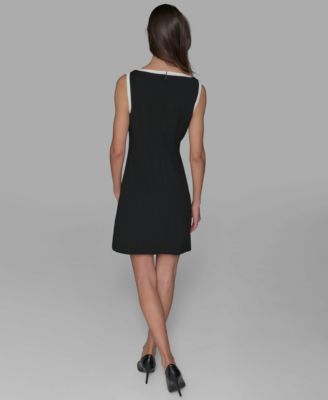 Women's Contrast Trim Sheath Dress 