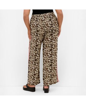 Women's Animal Print Side Stripe Pant