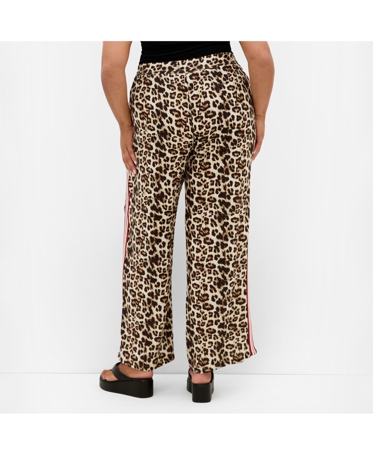 City Chic Women's Animal Print Side Stripe Pant