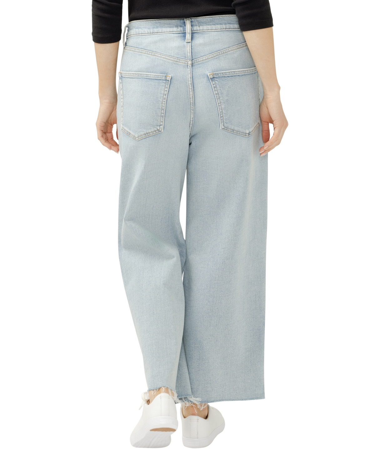 Silver Jeans Co. Women's Be Easy High Rise Wide Leg Cropped