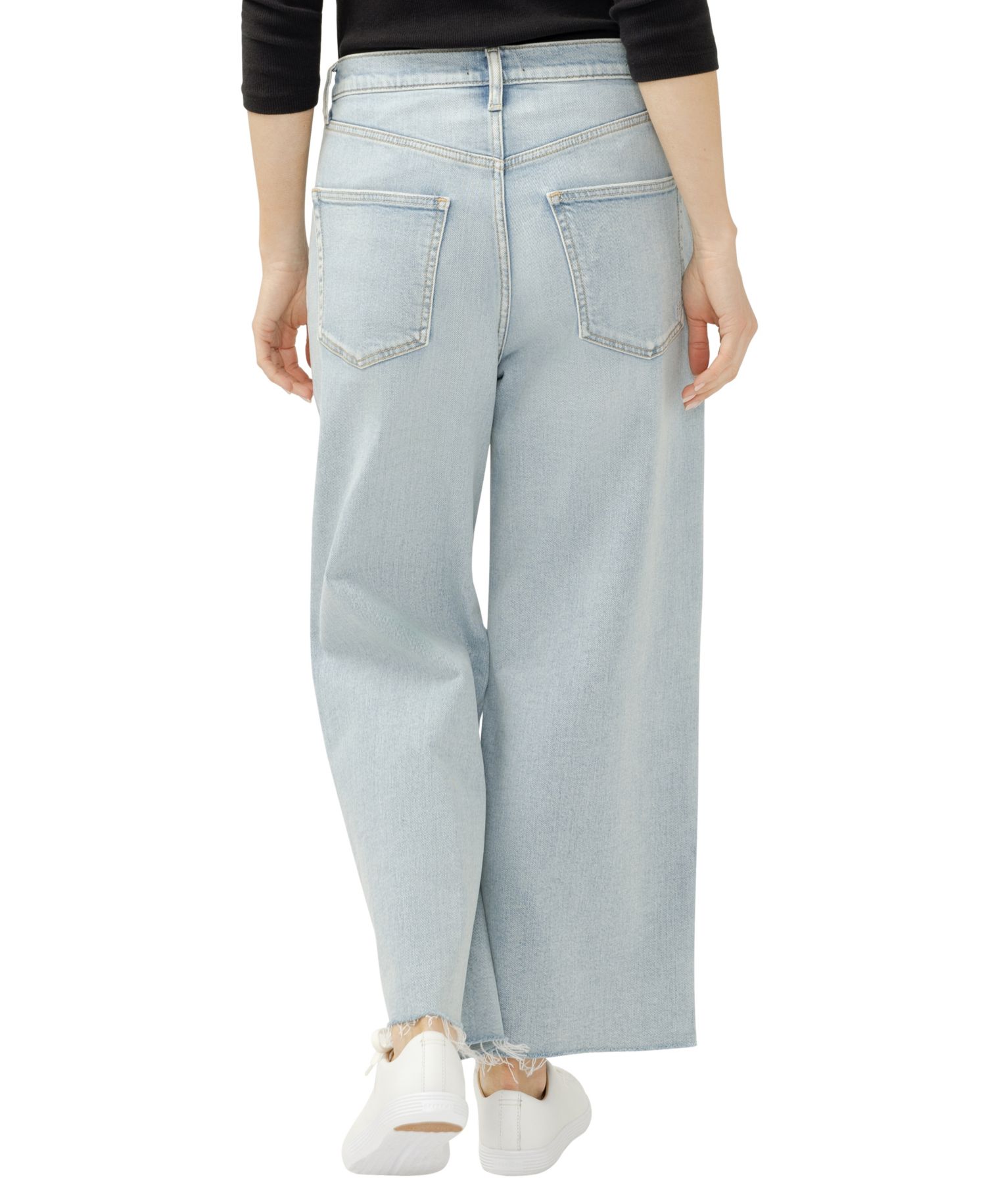 Women's Be Easy High-Rise Wide-Leg Cropped Jeans