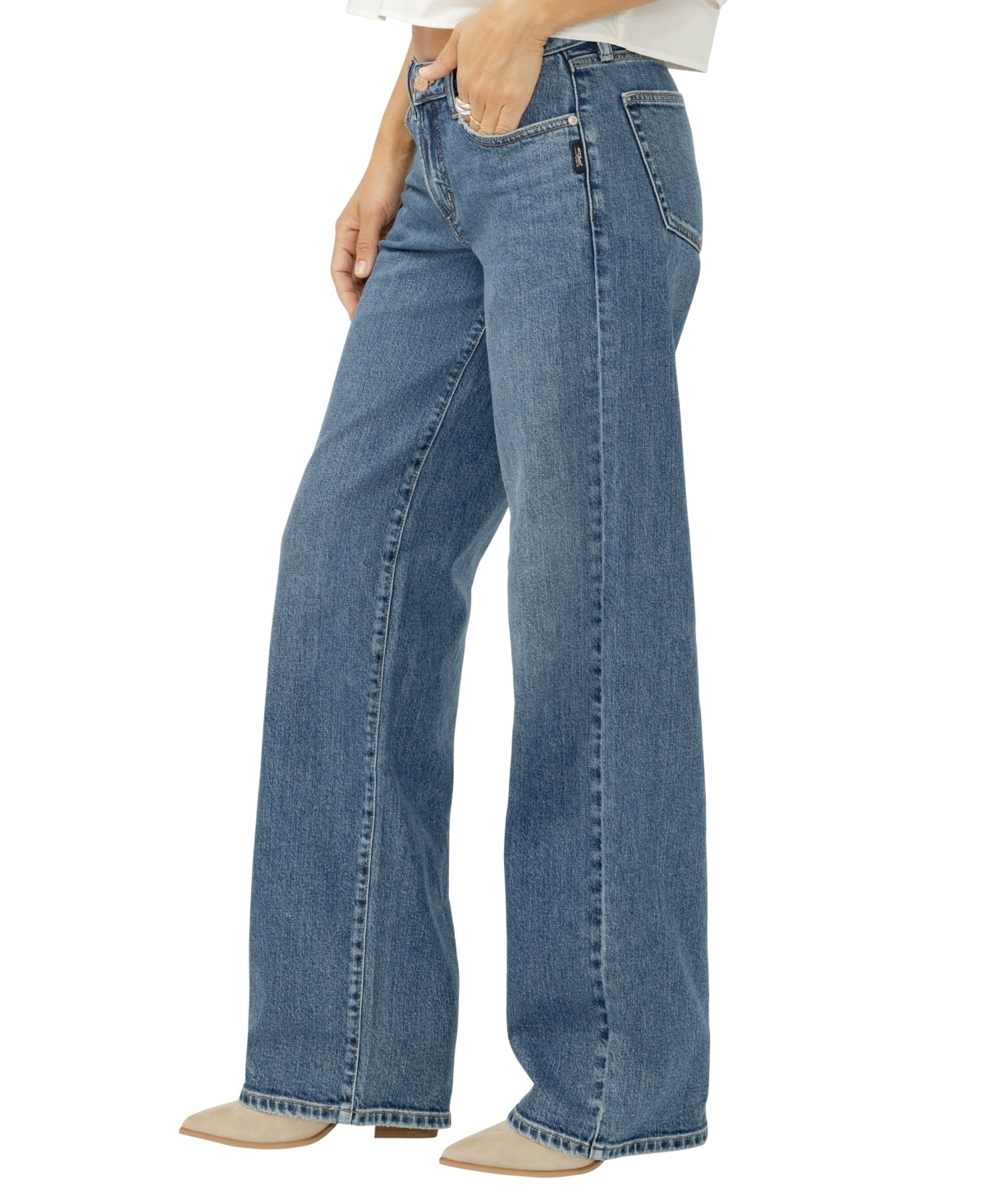 Silver Jeans Co. Women's Loose & Low Rise Straight Leg