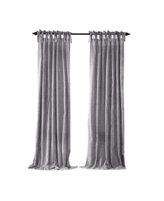 Elrene Home Fashions Korena Tie-Top Crushed Velvet Window Curtain