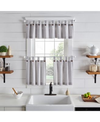 Tucker Ticking Stripe Window Tier Set