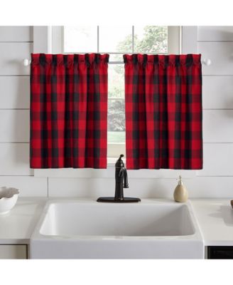 Farmhouse Living Buffalo Check Window Tier Set