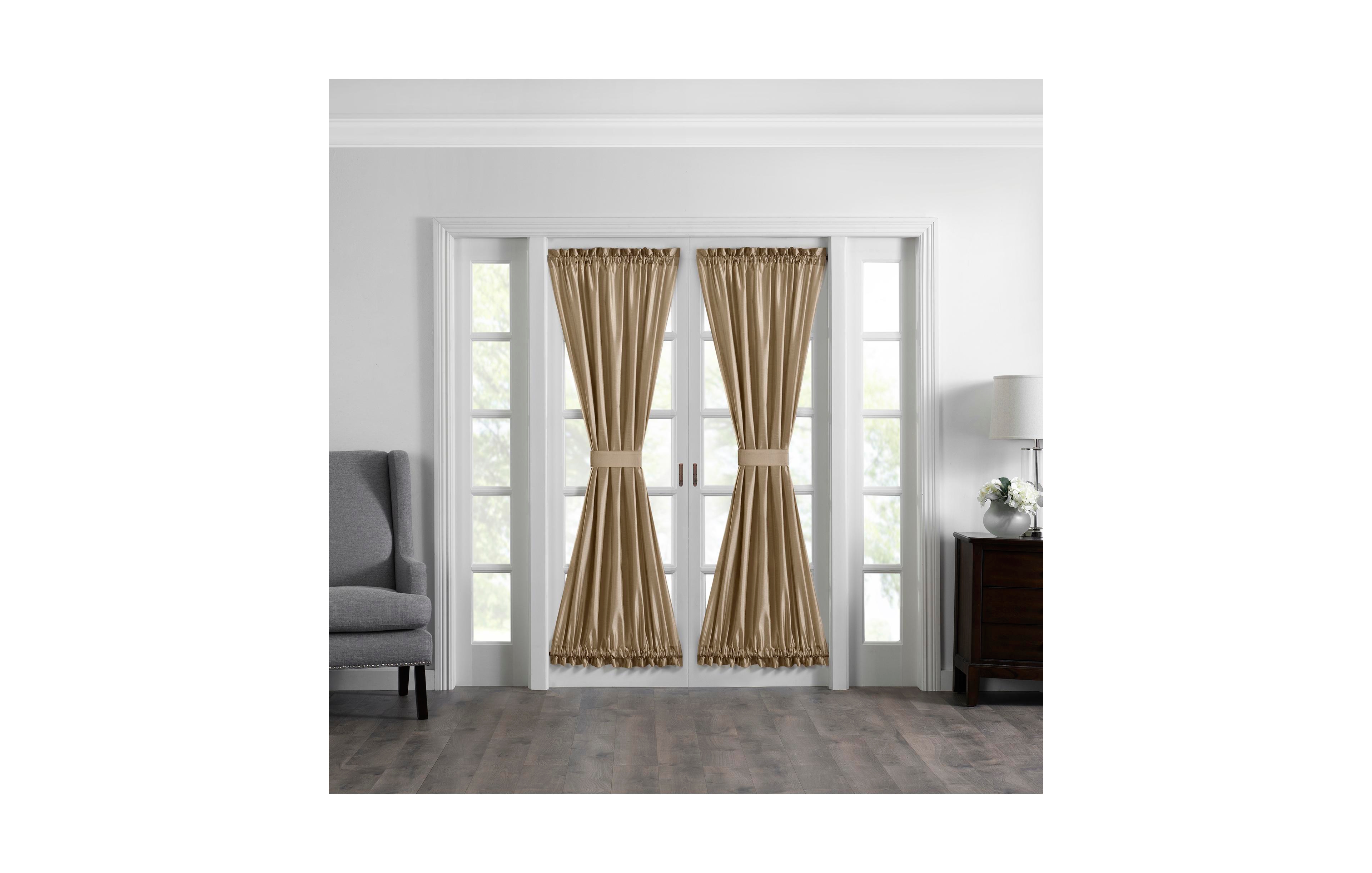 Elrene Home Fashions Colette Faux Silk French Door Window Panel