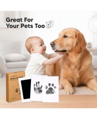2pk Inkless Ink Pad for Baby Hand and Footprint Kit, Clean Touch Dog Paw, Dog Nose Print Kit, Baby & Pet Safe