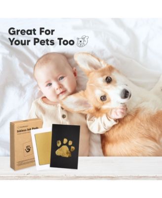 2pk Inkless Ink Pad for Baby Hand and Footprint Kit, Clean Touch Dog Paw, Dog Nose Print Kit, Baby & Pet Safe