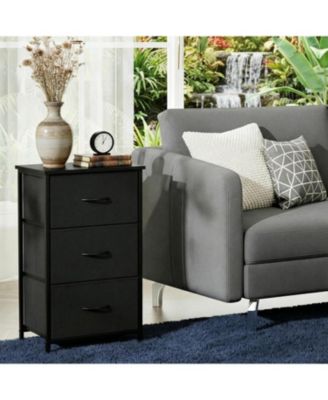 Stylish 3-Drawer Dresser with Removable Fabric Bins, Multi-Functional Storage Organizer