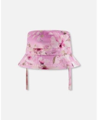 Baby Girls Flower Print Beach Hat