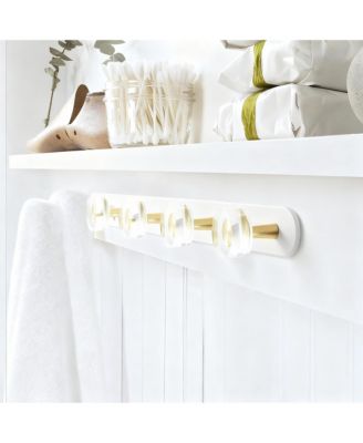 Crystal Coat Rack with Hooks for Bathroom Decoration