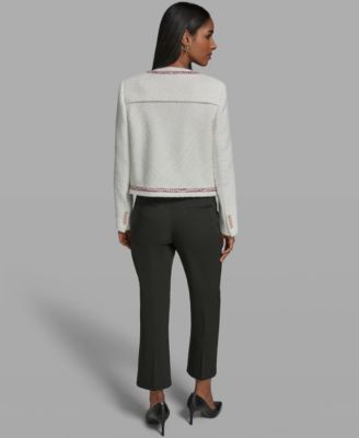 Women's Crewneck Cropped Woven Jacket