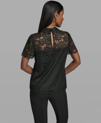 Women's Short-Sleeve Woven Blouse