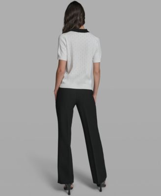 Women's Collared Short-Sleeve Sweater