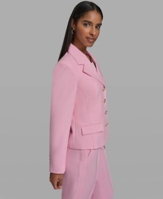 Women's Cropped Collared Woven Jacket