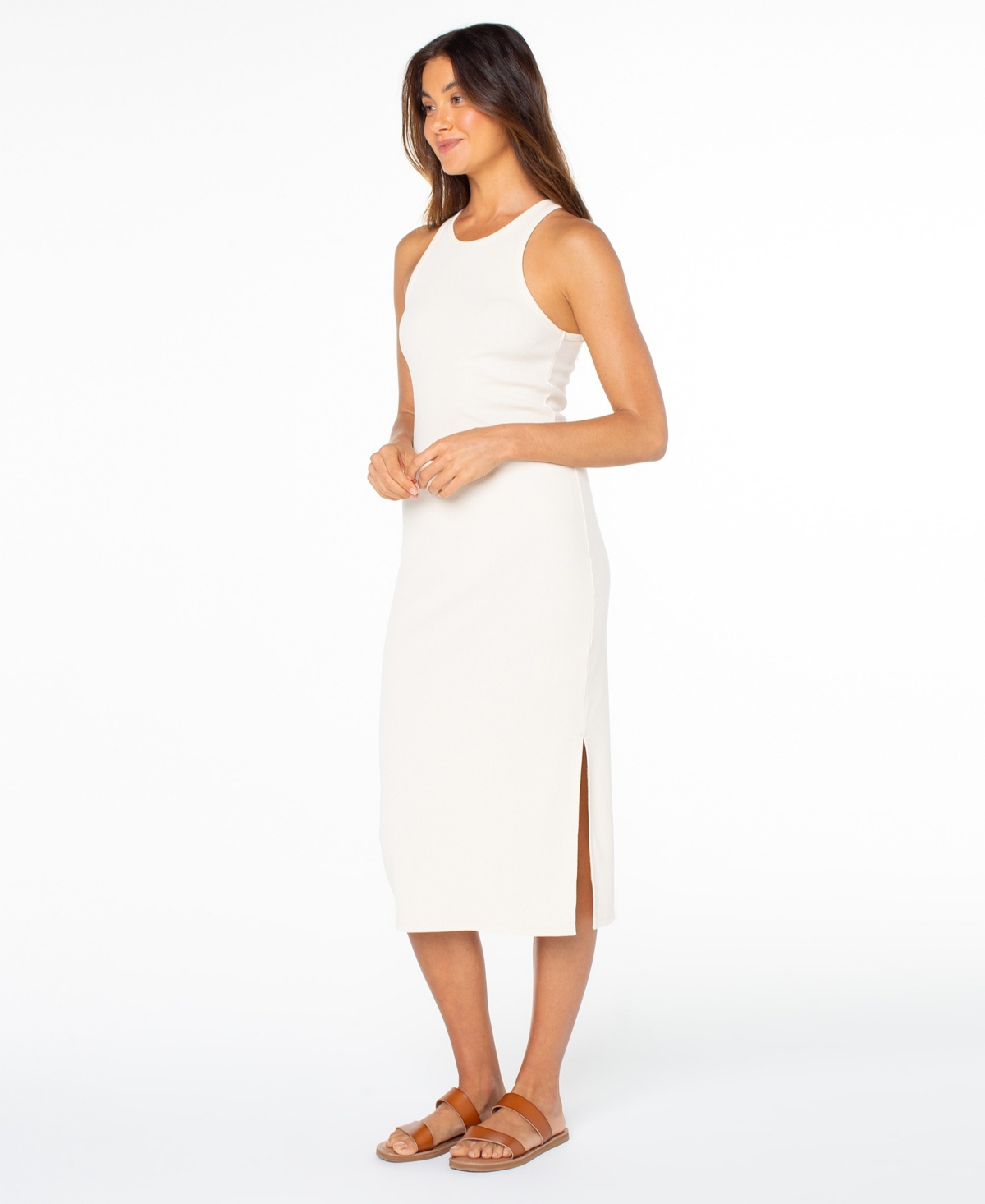 Roxy Women's Emilia High Neck Slit Midi Dress
