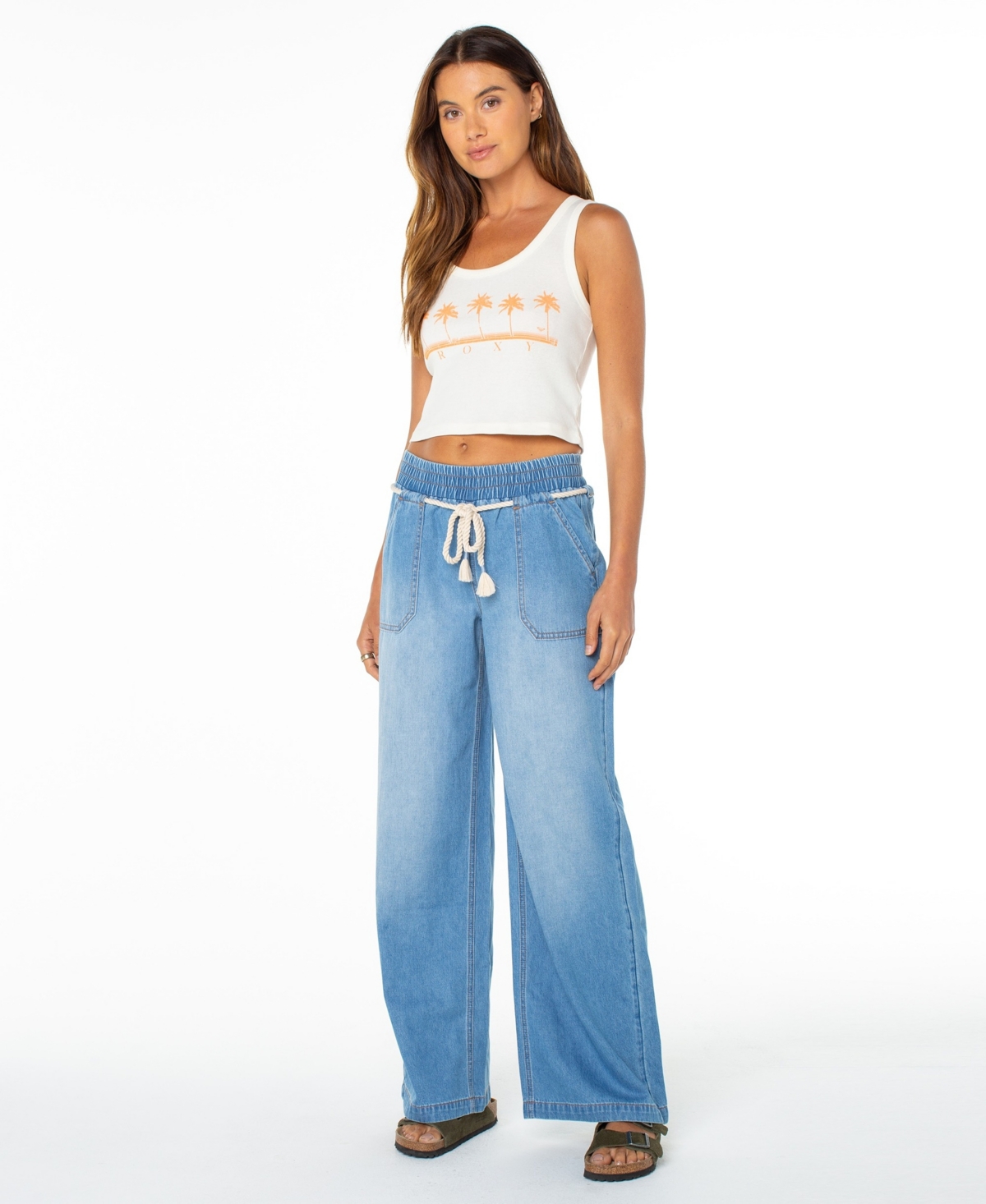 Roxy Women's Five Palm Sleeveless Baby Rib Tank Top