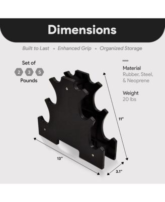 BalanceFrom Neoprene Dumbbell Set with Rack, Nonslip Coated Weights for Women and Men, Strength Training, Multiple Sizes and Colors