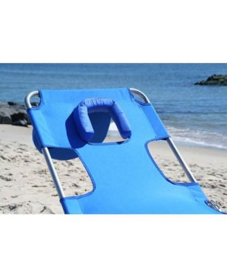 The Original Chaise Lounge Facedown Beach Pool Tanning Chair, Ocean Blue