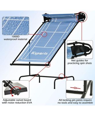 Racket Sports Indoor Outdoor Tennis Rebounder Net with Carry Bag, Blue