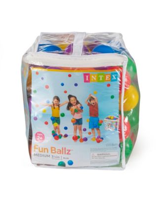 100-Pack Large Plastic Multi-Colored Fun Ballz For Ball Pits Bounce House